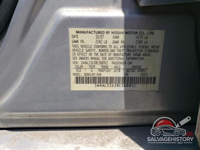 1N4AL21E28C166912 2008 NISSAN ALTIMA photo no. 13