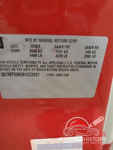2G1WT55K081272937 2008 CHEVROLET IMPALA photo no. 12
