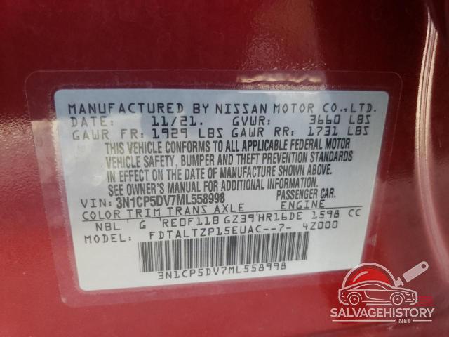 3N1CP5DV7ML558998 2021 NISSAN KICKS photo no. 14