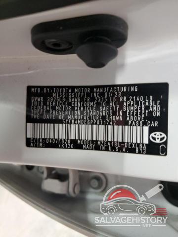 5YFB4MDE6PP011742 2023 TOYOTA COROLLA photo no. 12