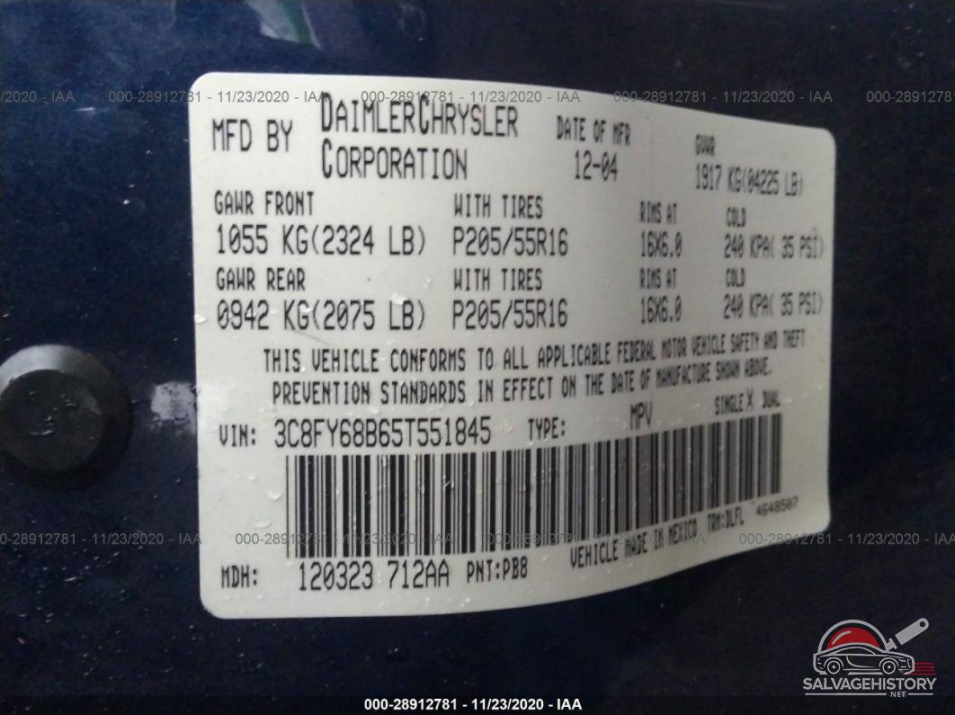 3C8FY68B65T551845 2005 CHRYSLER PT CRUISER photo no. 9
