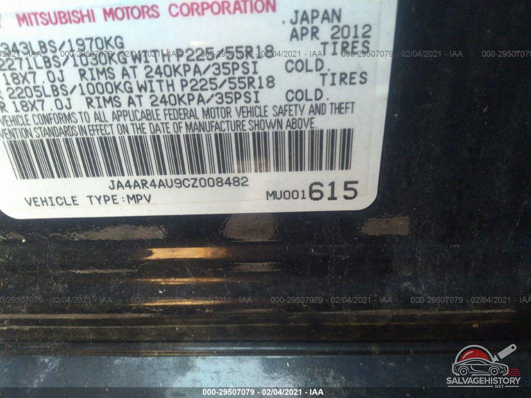 JA4AR4AU9CZ008482 2012 MITSUBISHI OUTLANDER SPORT photo no. 9
