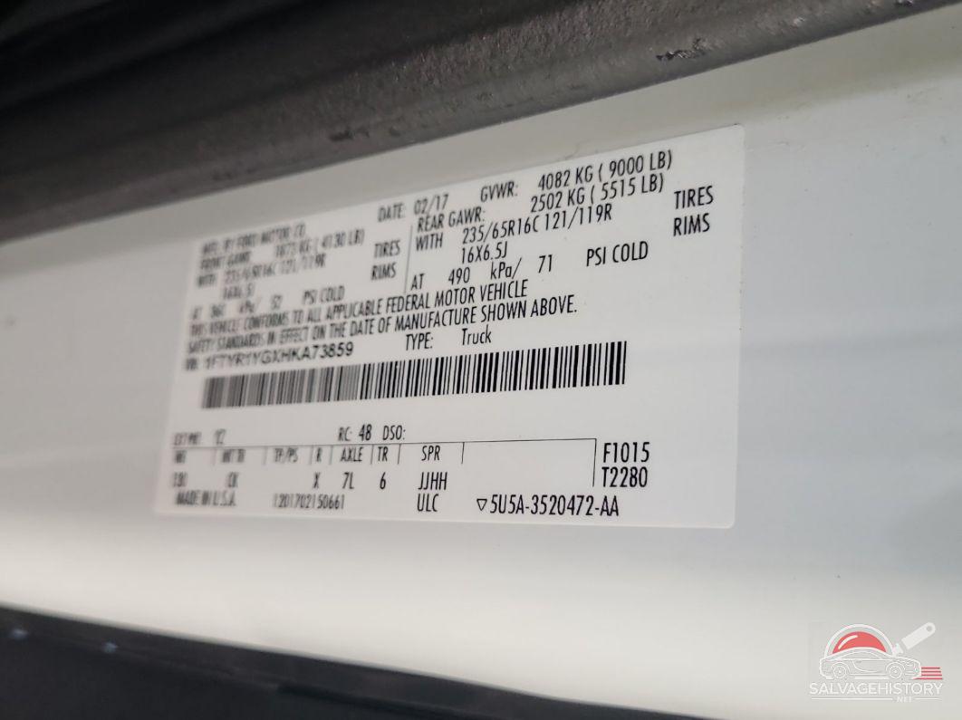 1FTYR1YGXHKA73859 2017 FORD TRANSIT photo no. 5