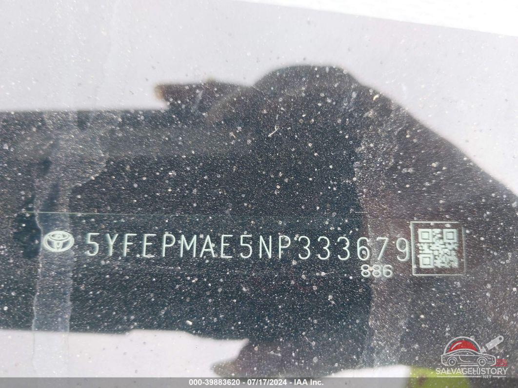 5YFEPMAE5NP333679 2022 TOYOTA COROLLA photo no. 9