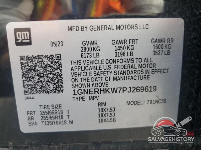 1GNERHKW7PJ269619 2023 CHEVROLET TRAVERSE photo no. 13