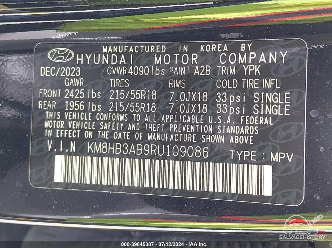 KM8HB3AB9RU109086 2024 HYUNDAI KONA photo no. 9