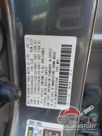 JHLRM3H74CC013046 2012 HONDA CRV photo no. 12