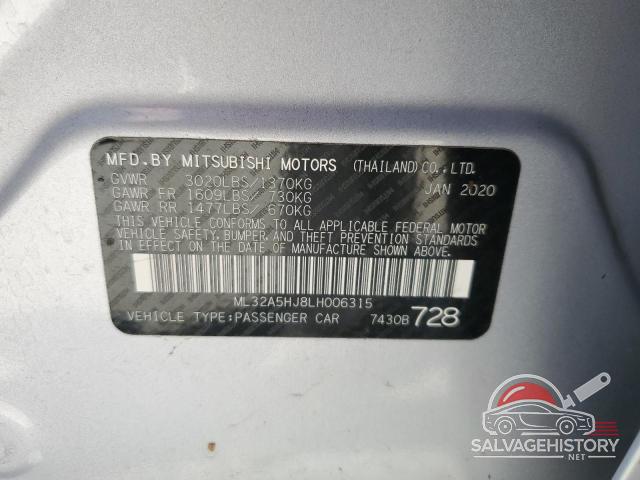 ML32A5HJ8LH006315 2020 MITSUBISHI MIRAGE LE photo no. 12
