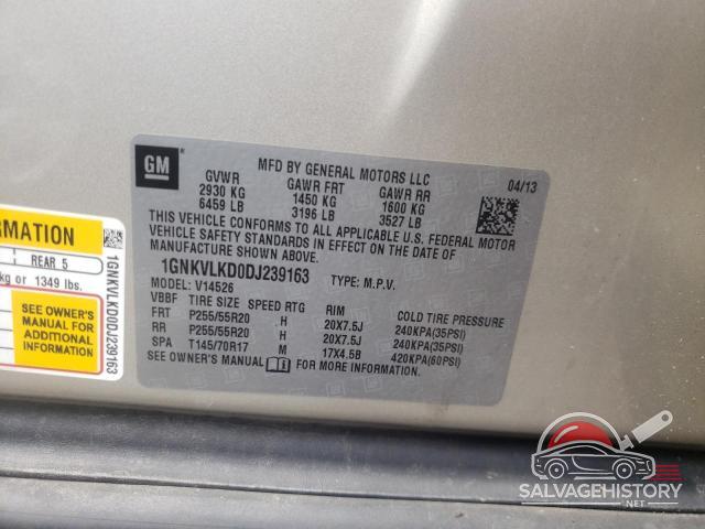 1GNKVLKD0DJ239163 2013 CHEVROLET TRAVERSE photo no. 12