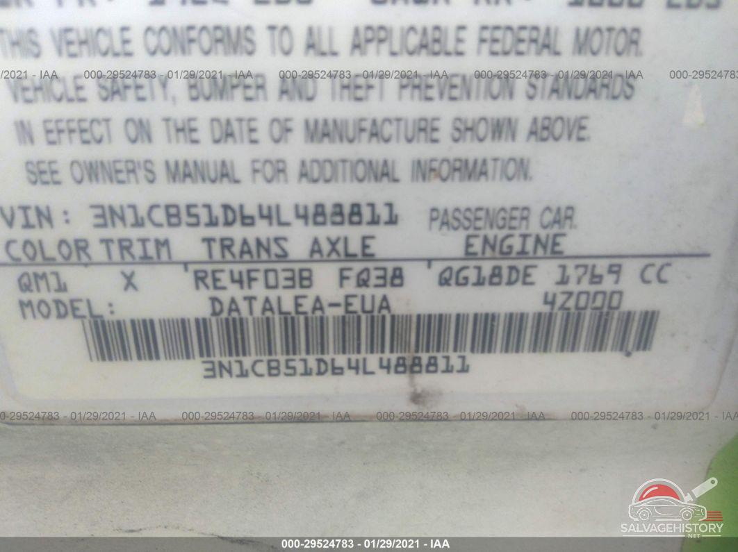 3N1CB51D64L488811 2004 NISSAN SENTRA photo no. 9