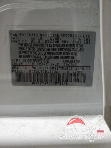 3N1AB7AP0KY278198 2019 NISSAN SENTRA photo no. 12