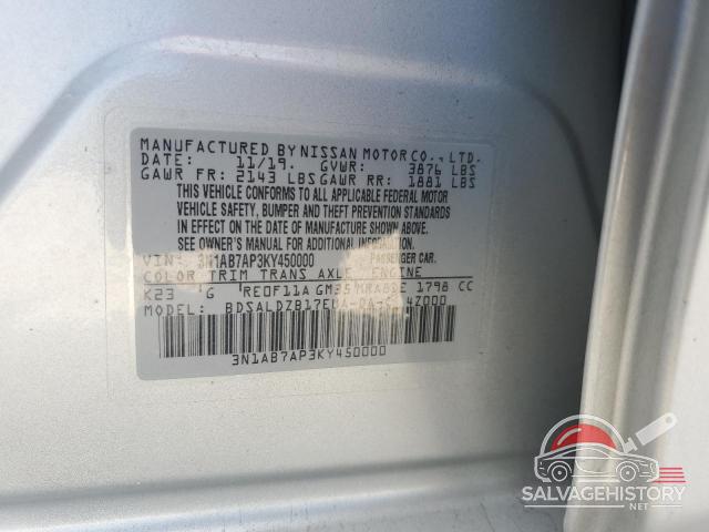 3N1AB7AP3KY450000 2019 NISSAN SENTRA photo no. 13
