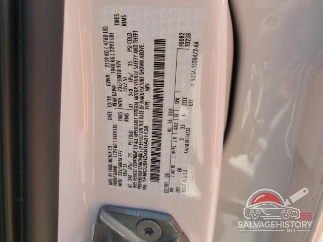 1FMCU9HD4KUA01138 2019 FORD ESCAPE photo no. 13