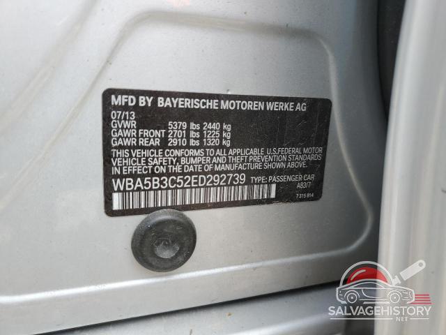 WBA5B3C52ED292739 2014 BMW 5 SERIES photo no. 12