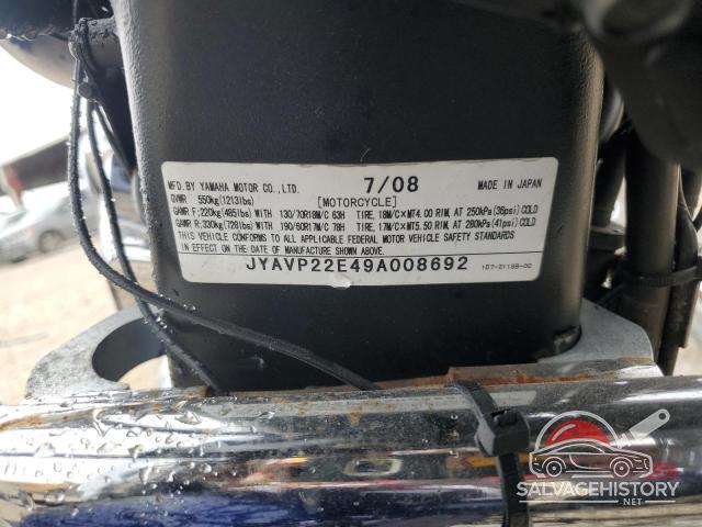 JYAVP22E49A008692 2009 YAMAHA XV1900 CT photo no. 9