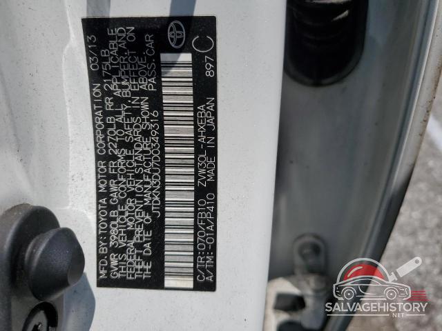 JTDKN3DU7D0349316 2013 TOYOTA PRIUS photo no. 13