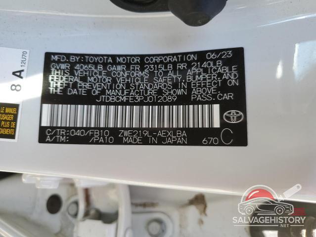 JTDBCMFE3PJ012089 2023 TOYOTA COROLLA photo no. 12