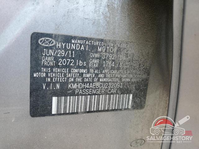 KMHDH4AE8CU232091 2012 HYUNDAI ELANTRA photo no. 12