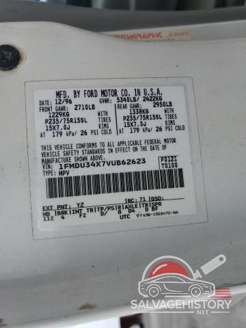 1FMDU34X7VUB62623 1997 FORD EXPLORER photo no. 12