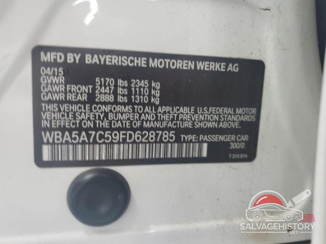 WBA5A7C59FD628785 2015 BMW 5 SERIES photo no. 12
