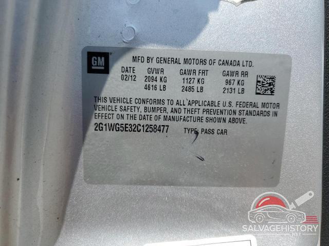 2G1WG5E32C1258477 2012 CHEVROLET IMPALA photo no. 12