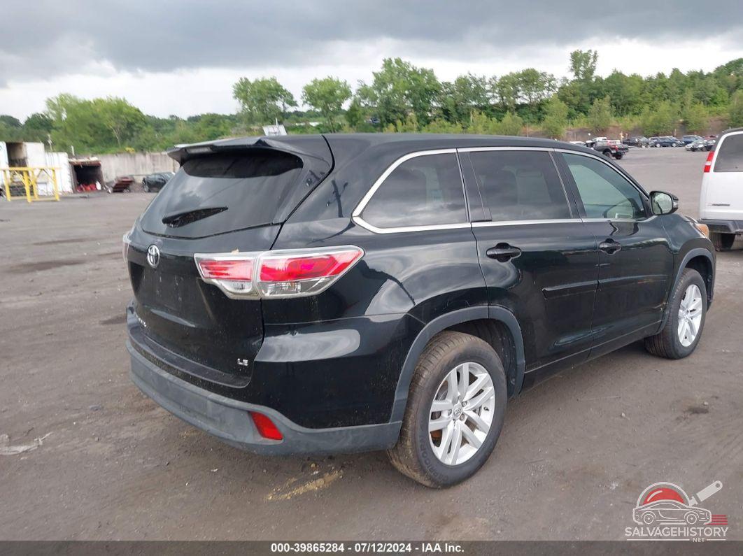 5TDZKRFH0FS041320 2015 TOYOTA HIGHLANDER photo no. 4
