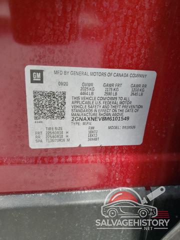 2GNAXNEV8M6101549 2021 CHEVROLET EQUINOX photo no. 13