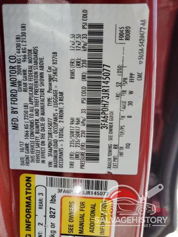 3FA6P0H73JR145077 2018 FORD FUSION photo no. 12