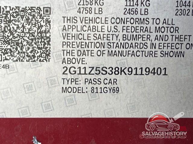 2G11Z5S38K9119401 2019 CHEVROLET IMPALA photo no. 7
