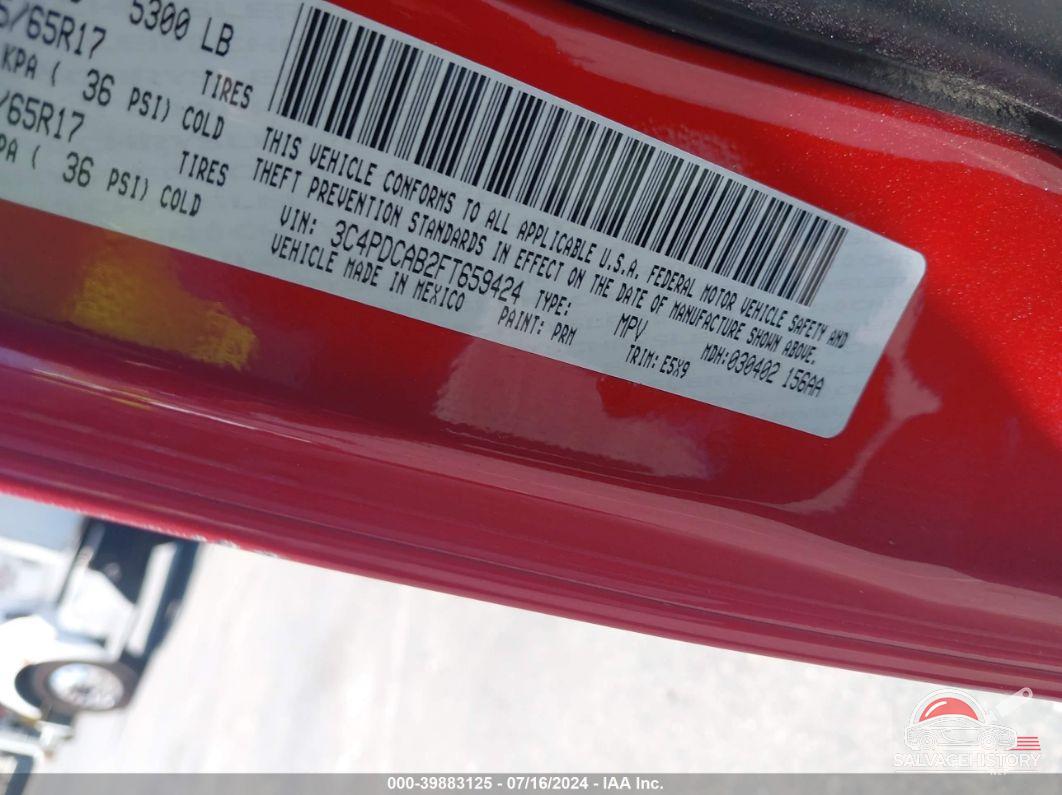 3C4PDCAB2FT659424 2015 DODGE JOURNEY photo no. 9