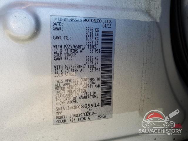 5N1AT2MK0FC865914 2015 NISSAN ROGUE photo no. 13