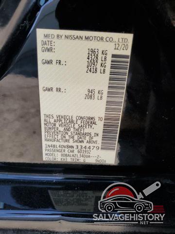 1N4BL4DV8MN334479 2021 NISSAN ALTIMA photo no. 12