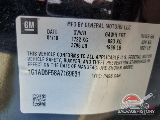 1G1AD5F58A7169631 2010 CHEVROLET COBALT photo no. 12