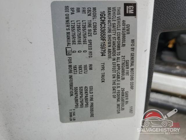 1GCHC33658F159794 2008 CHEVROLET ALL Models photo no. 12