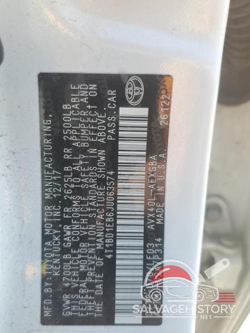 4T1BD1EB6JU063574 2018 TOYOTA AVALON photo no. 12