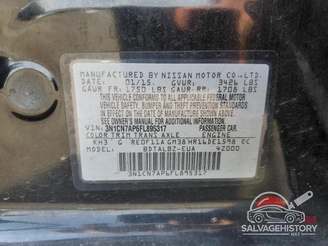 3N1CN7AP6FL895317 2015 NISSAN VERSA photo no. 12