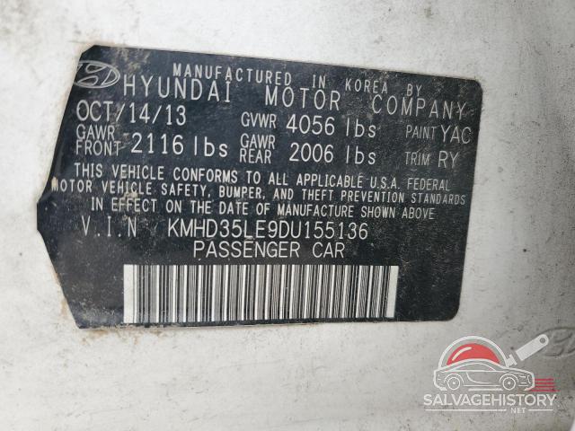 KMHD35LE9DU155136 2013 HYUNDAI ELANTRA photo no. 13