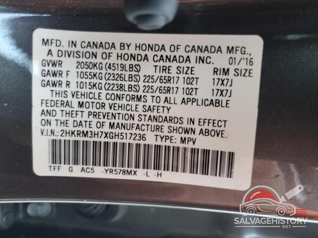 2HKRM3H7XGH517236 2016 HONDA CRV photo no. 14