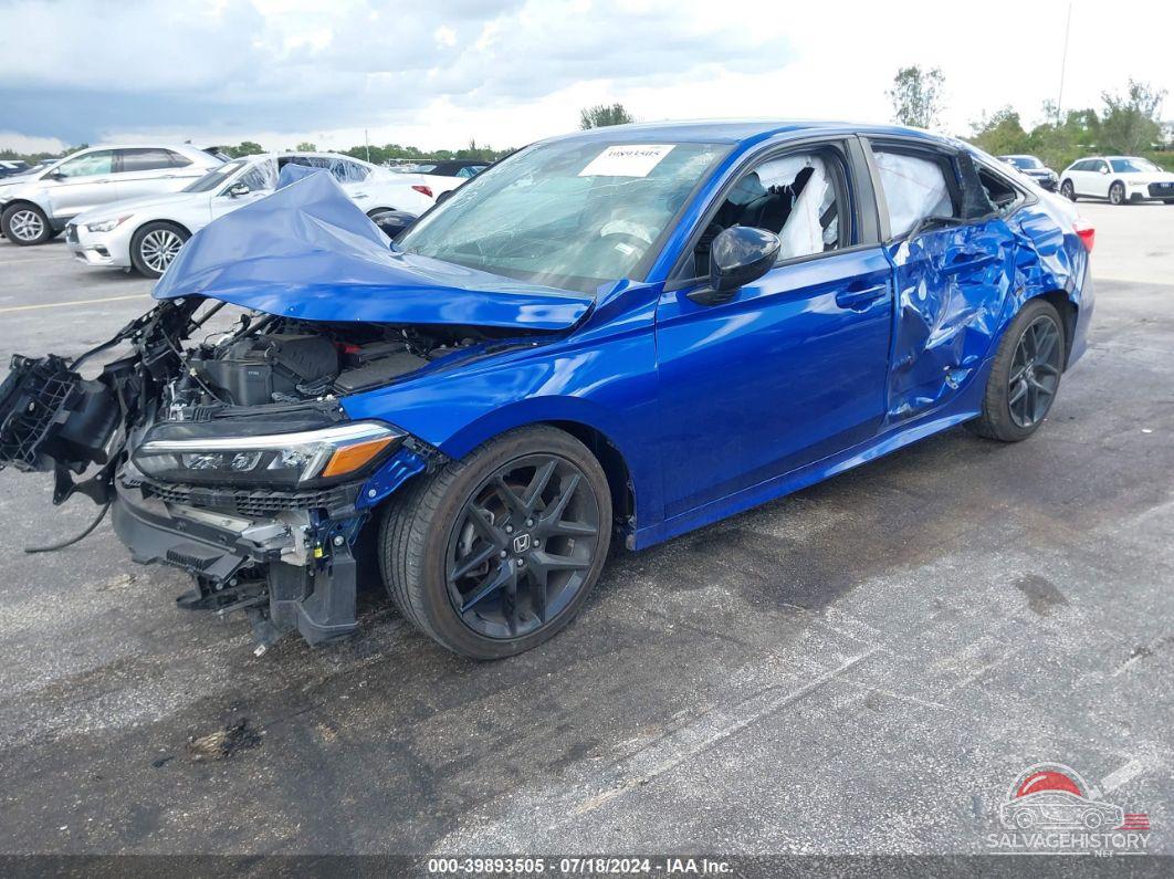 2HGFE2F54NH587253 2022 HONDA CIVIC photo no. 2