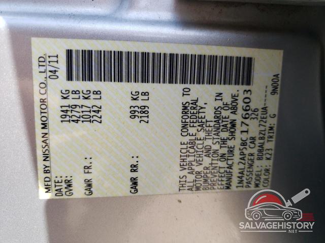 1N4AL2AP5BC176603 2011 NISSAN ALTIMA photo no. 13