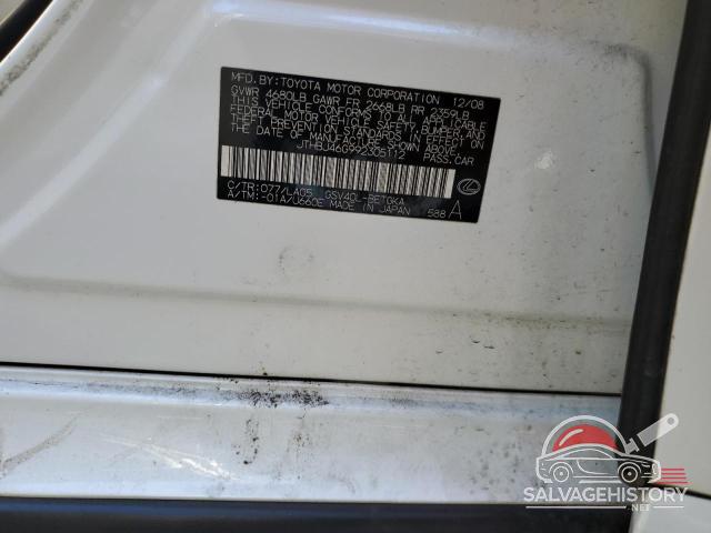 JTHBJ46G992305112 2009 LEXUS ES350 photo no. 12