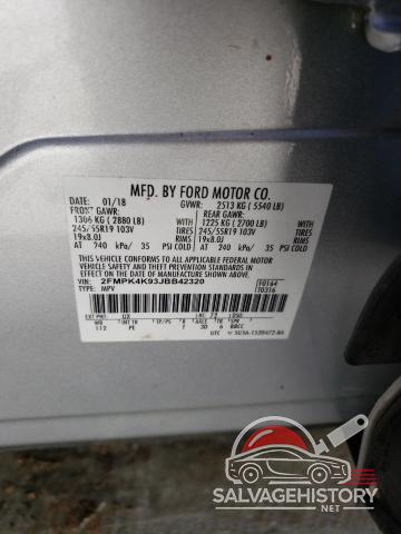 2FMPK4K93JBB42320 2018 FORD EDGE photo no. 13