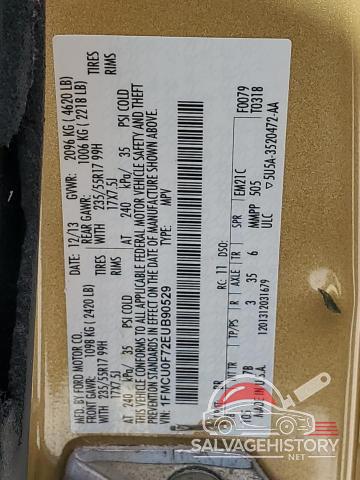 1FMCU0F72EUB90529 2014 FORD ESCAPE photo no. 13