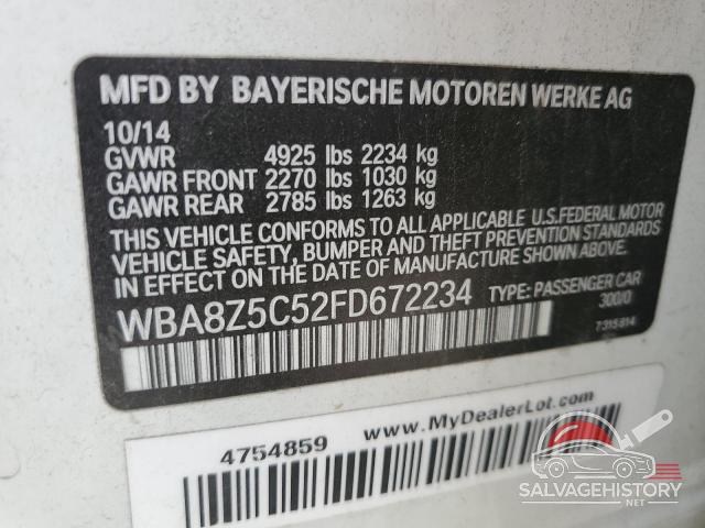 WBA8Z5C52FD672234 2015 BMW 3 SERIES photo no. 13
