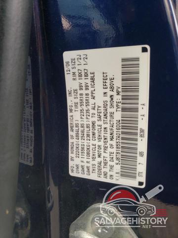 5J8TB18557A016004 2007 ACURA RDX photo no. 12