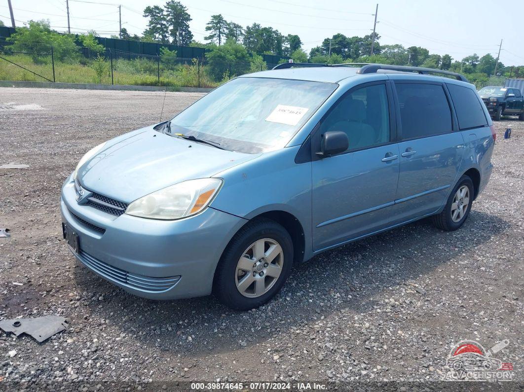 5TDZA23C44S211615 2004 TOYOTA SIENNA photo no. 2