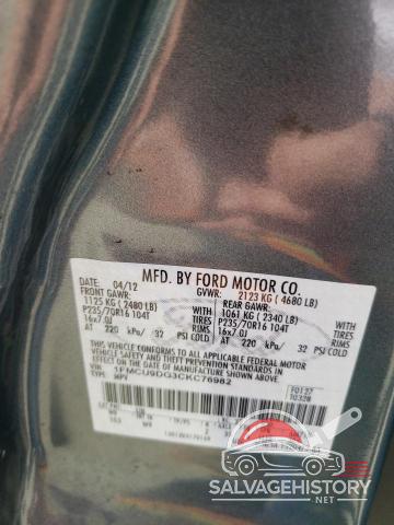 1FMCU9DG3CKC76982 2012 FORD ESCAPE photo no. 13