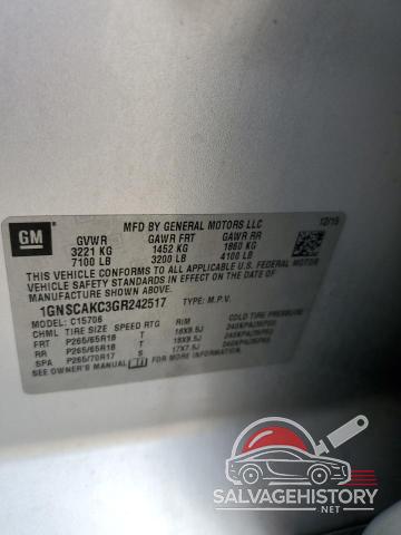 1GNSCAKC3GR242517 2016 CHEVROLET TAHOE photo no. 13