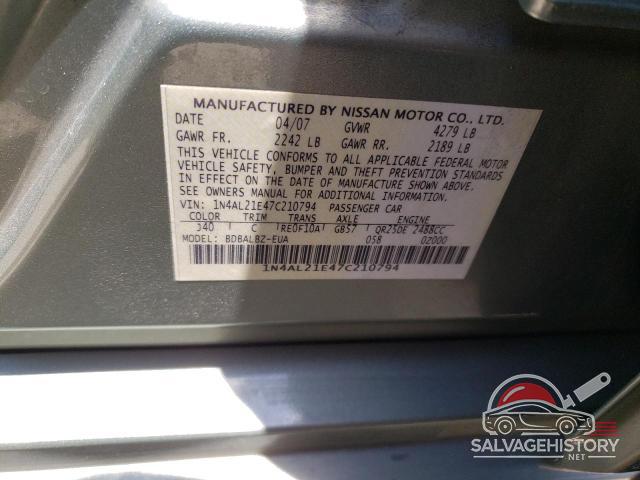 1N4AL21E47C210794 2007 NISSAN ALTIMA photo no. 12