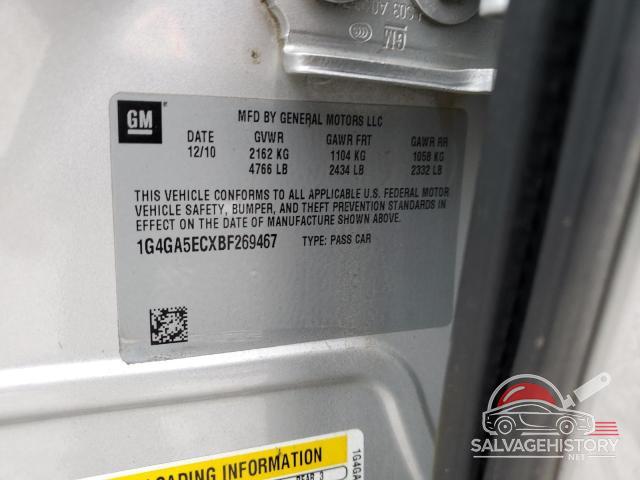 1G4GA5ECXBF269467 2011 BUICK LACROSSE photo no. 12